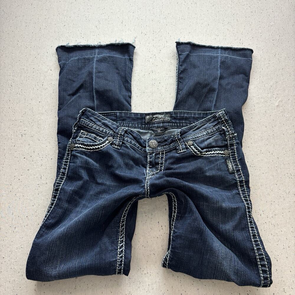Silver Jeans Co. Frances 18" Bootcut Jeans Women's W27 L33 Dark Wash Thick